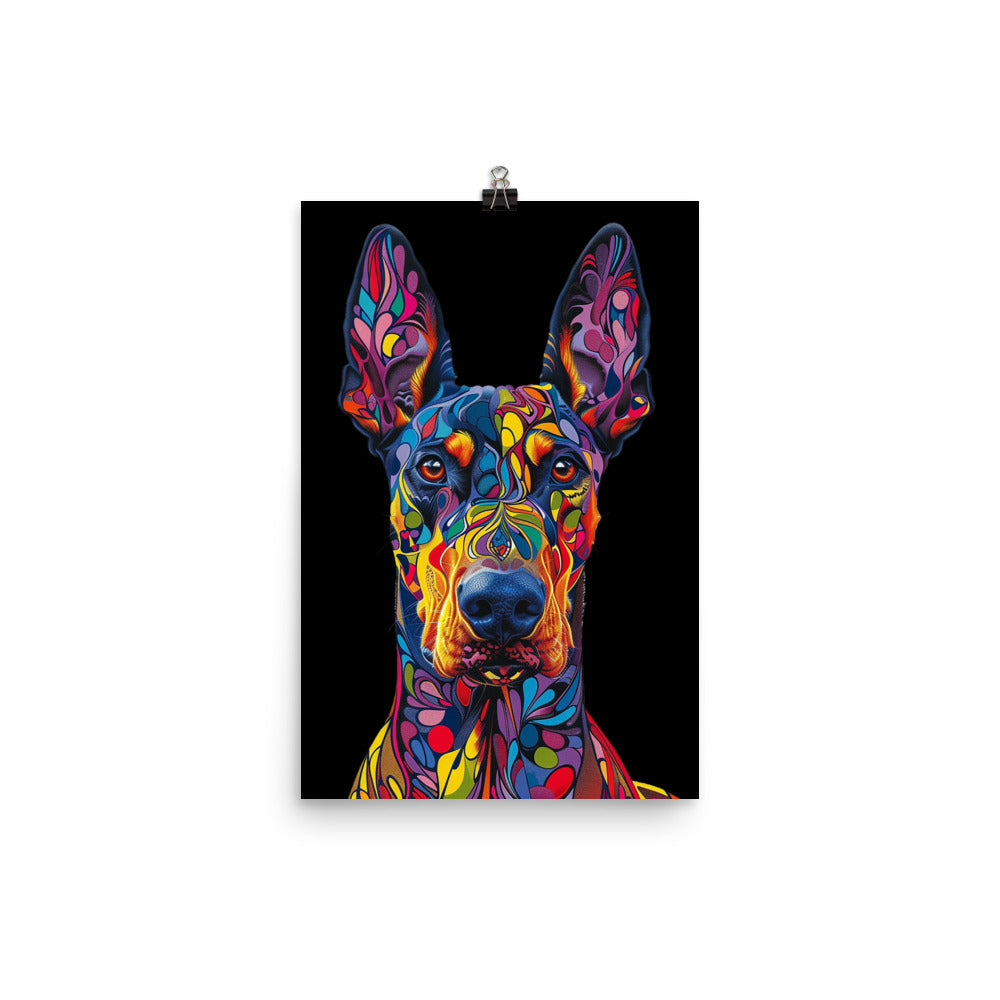 Poster Colorful Abstract Doberman